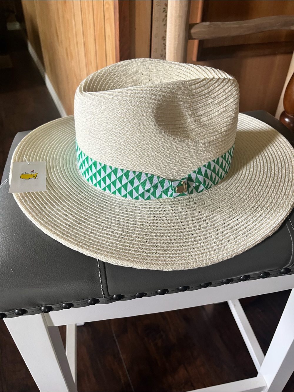 Masters 2026 straw hat with tag